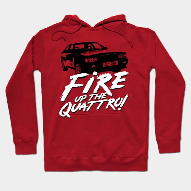 Gene Hunt - Fire up the Quattro Hoodie by Meta Cortex